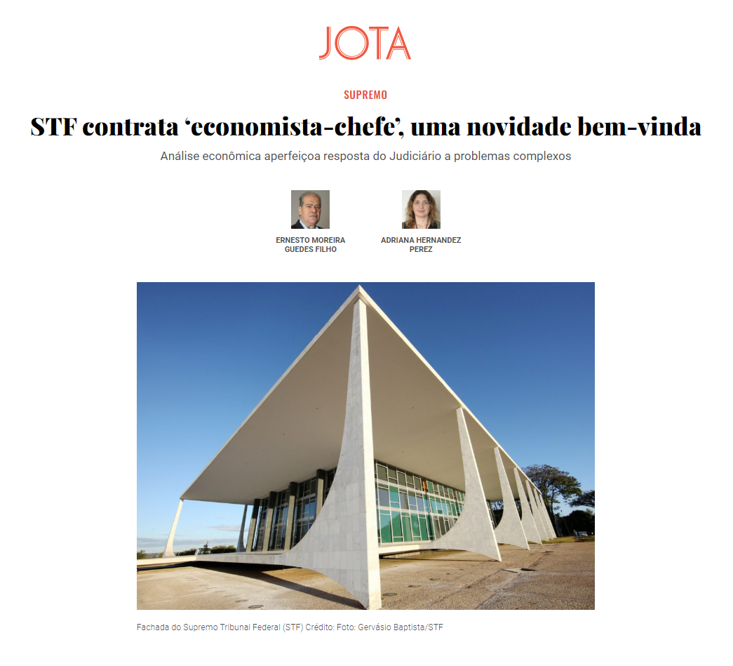 STF contrata ‘economista-chefe’, uma novidade bem-vinda - JOTA