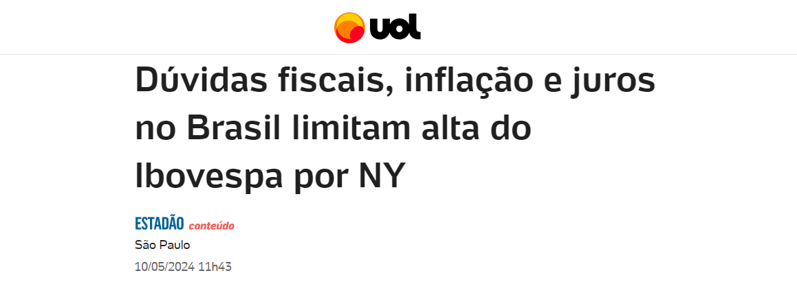 Dúvidas fiscais, inflação e juros no Brasil limitam alta do Ibovespa por NY - UOL