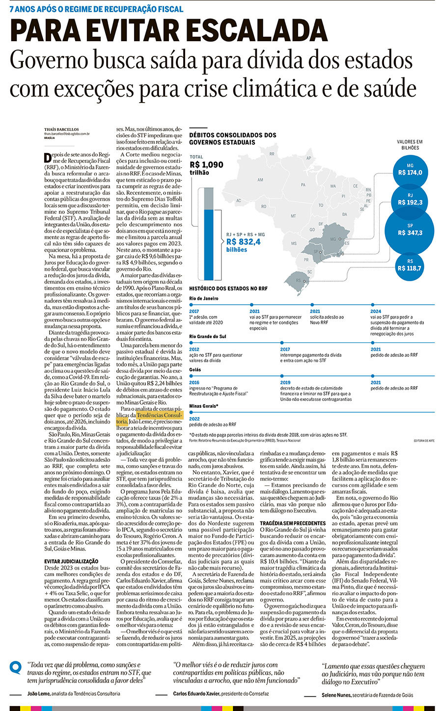 Governo busca saída para dívida dos estados com alívio para crise climática e de saúde - O Globo