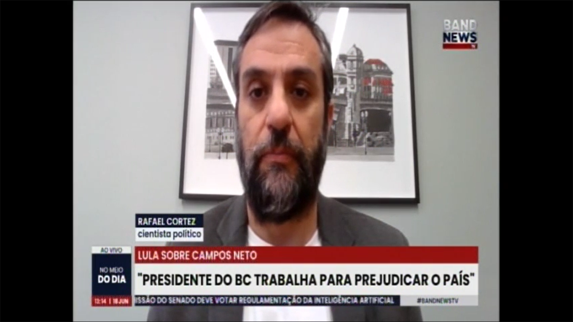 Lula sobre Campos Neto: Presidente do BC trabalha para prejudicar o País. Entrevista com Rafael Cortez, Cientista Político e Sócio da Tendências Consultoria - TV Band News