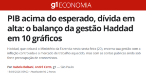 PIB acima do esperado, dívida em alta: o balanço da gestão Haddad em 10 gráficos - g1